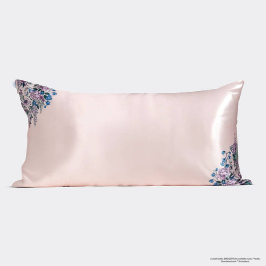Bridgerton x Kitsch Satin Pillowcase in Wisteria - King