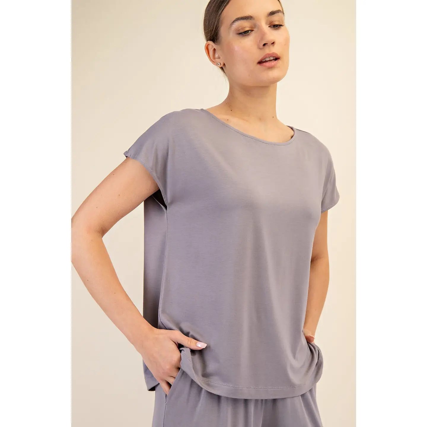 Basic Boatneck Top-Latte