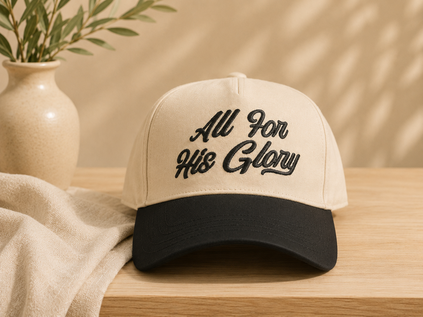 ALL FOR HIS GLORY TRUCKER HAT