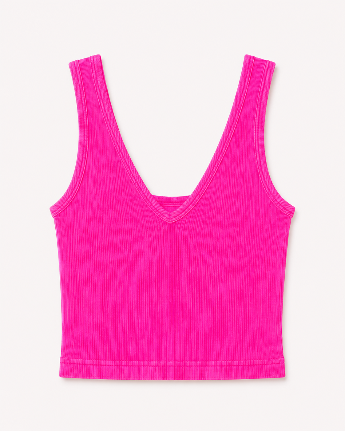 ZENANA RIBBED CROP TANK