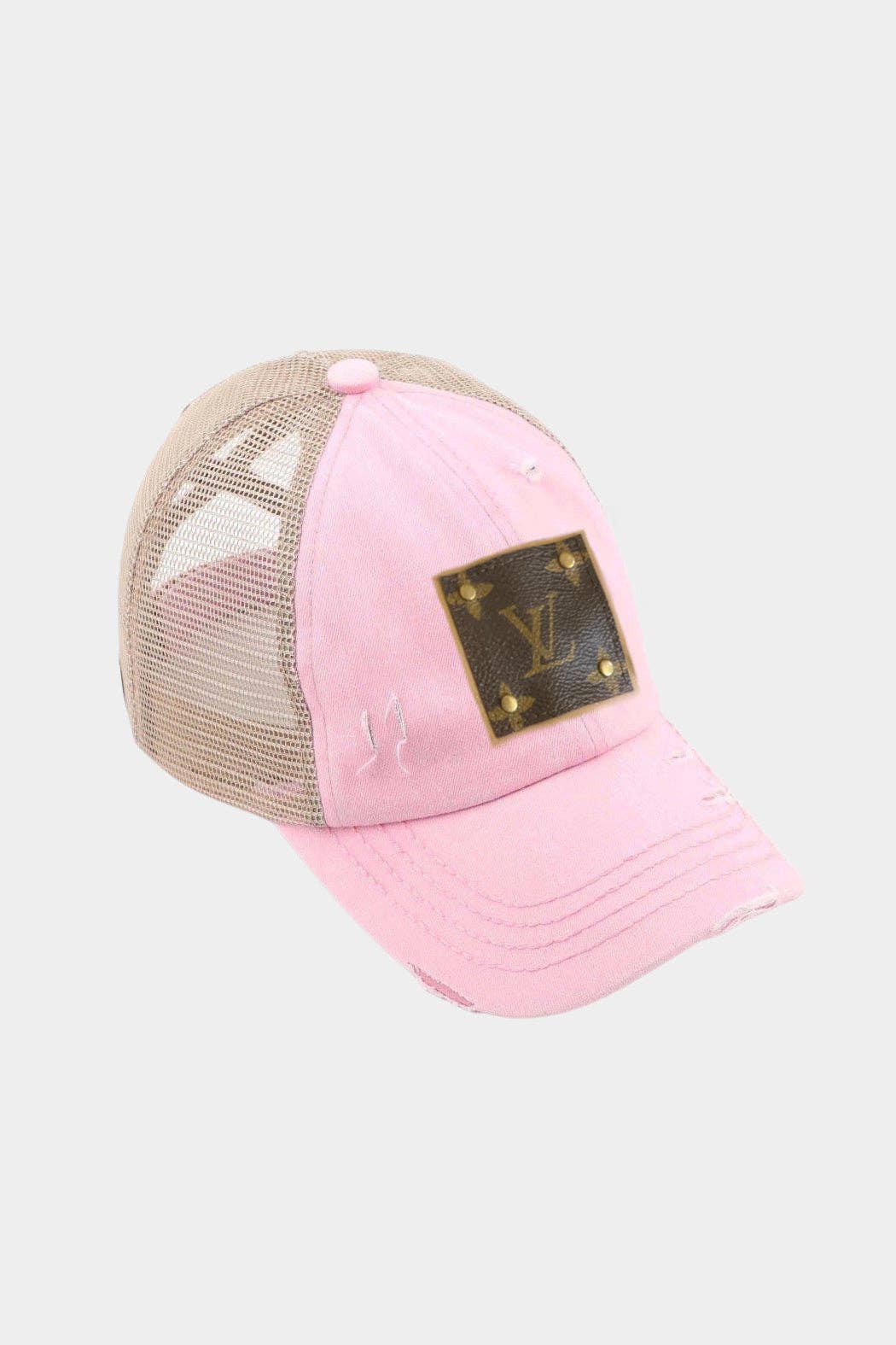 LV Up-Cycled Distressed Trucker Cap