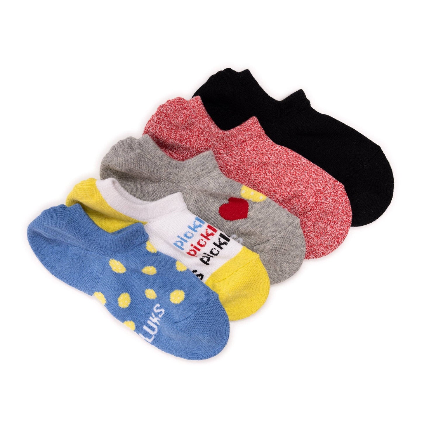 Muk Luks Women's 5 Pack Pickleball No Show Socks