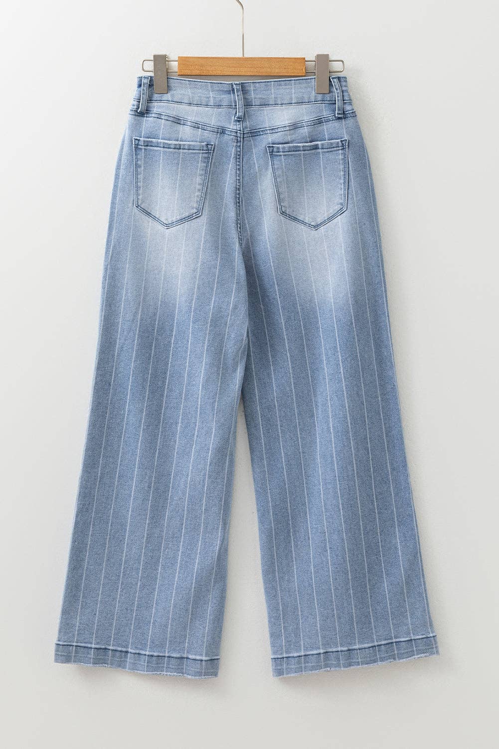 Sofia Pinstripe Wide Leg Jeans