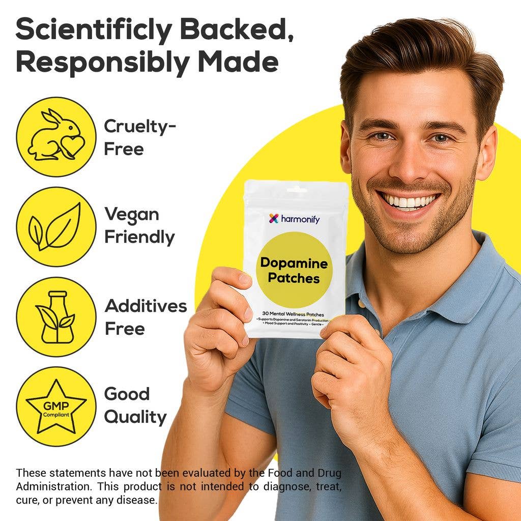 HARMONIFY Dopamine Patches – Mood & Motivation Support (30 Pcs)