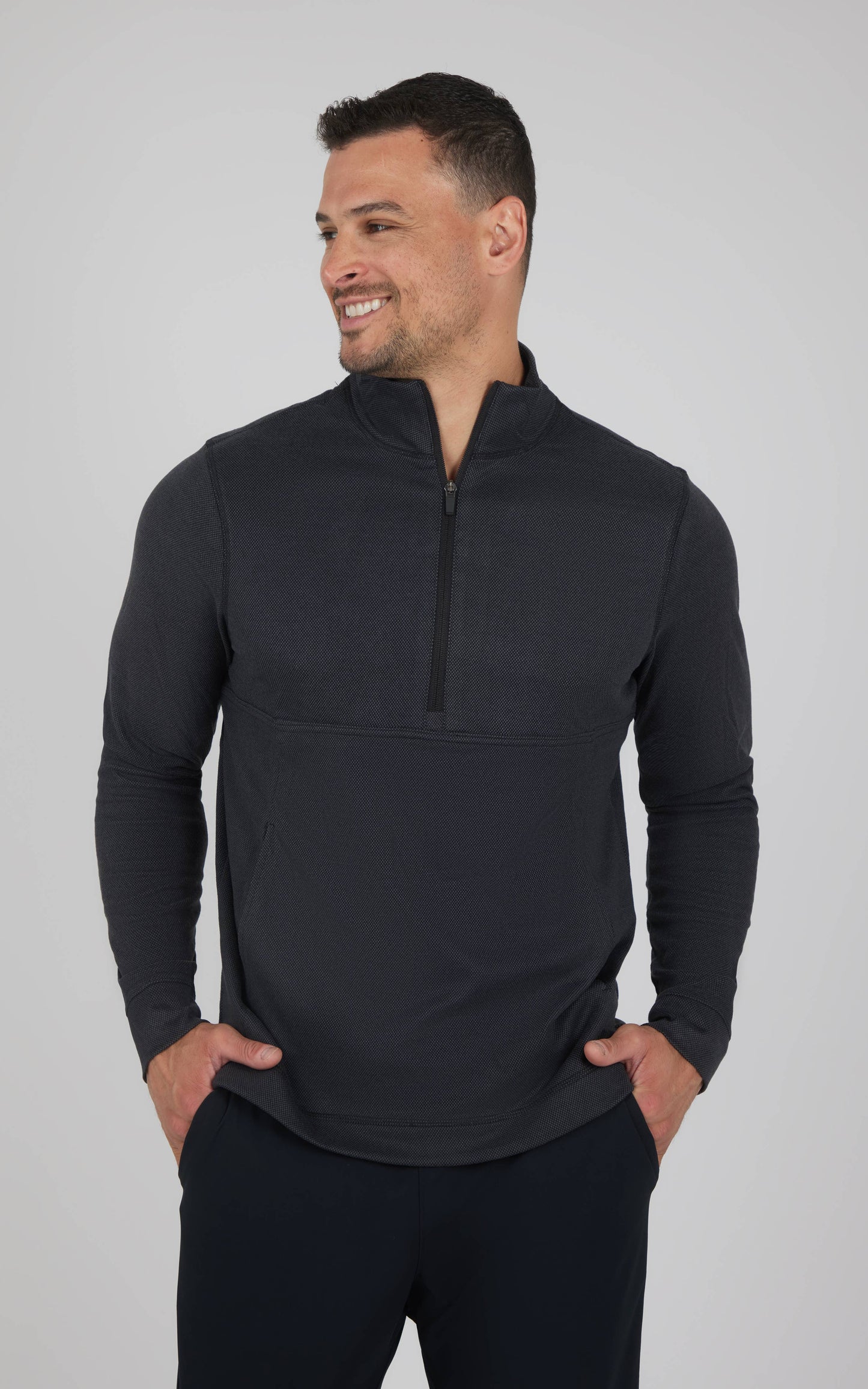 90 Degree by Reflex Men's Everyday Half Zip Long Sleeve Top