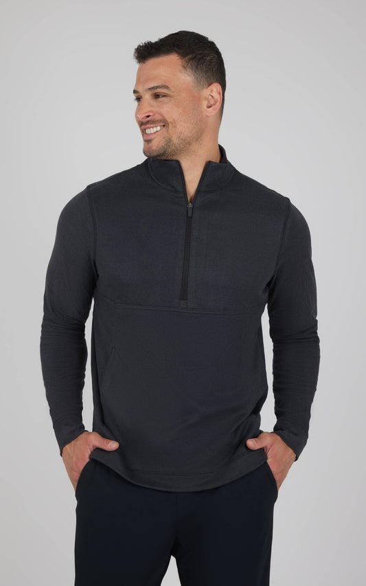 90 Degree by Reflex Men's Everyday Half Zip Long Sleeve Top