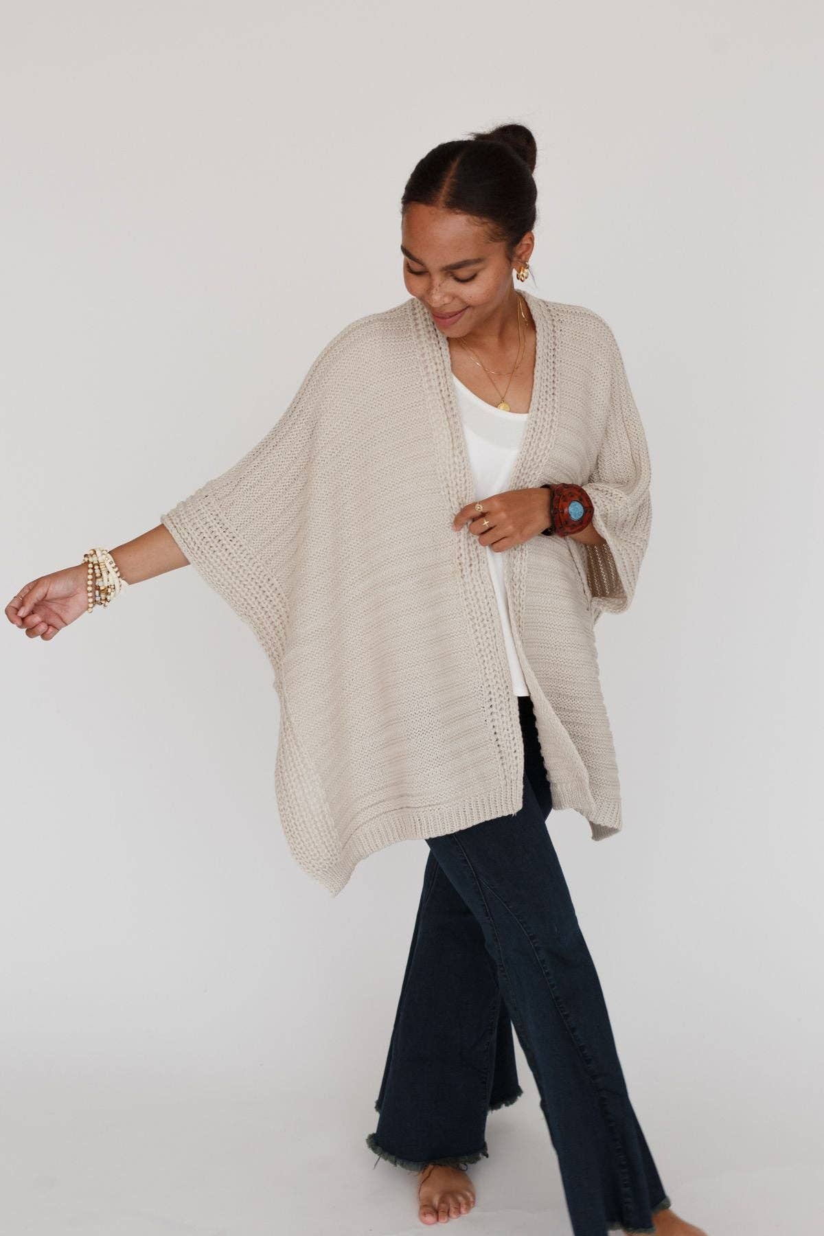 Winter Favorite: So Deserving Knit Ruana - Oatmeal
