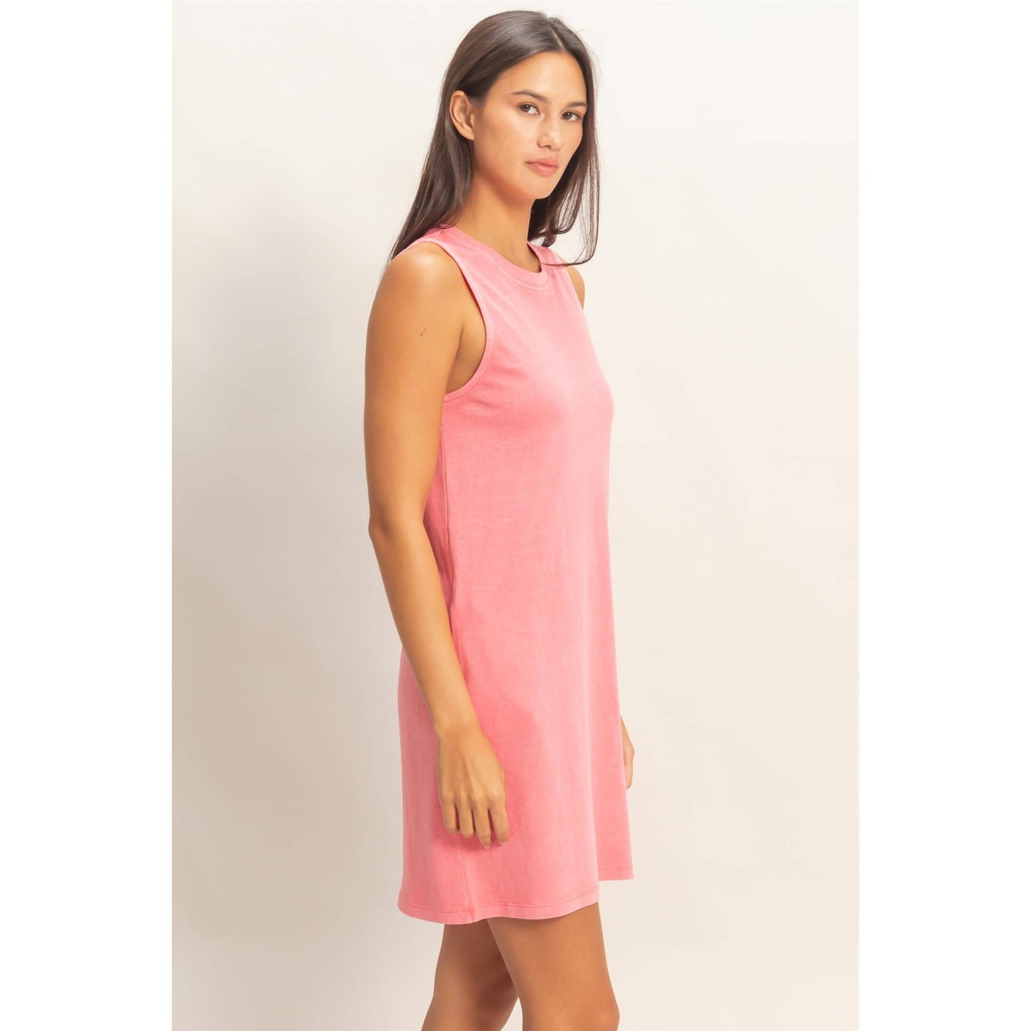 Pigment Dyed Sleeveless Mini Dres