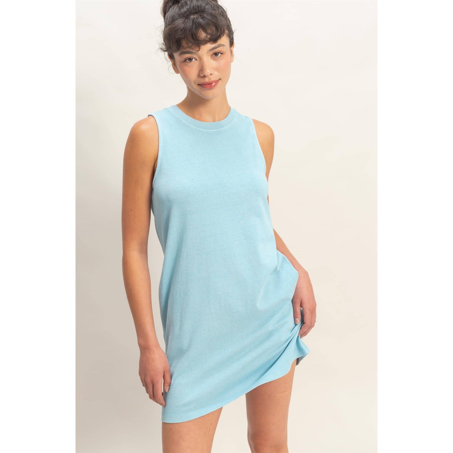 Pigment Dyed Sleeveless Mini Dres