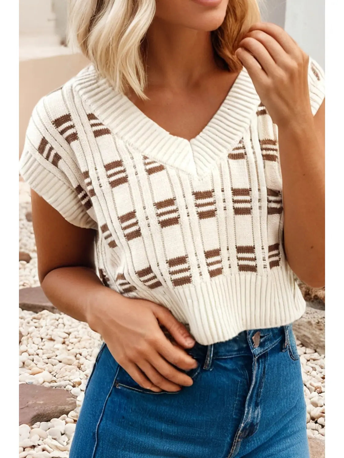 Textured Sweater Vest
