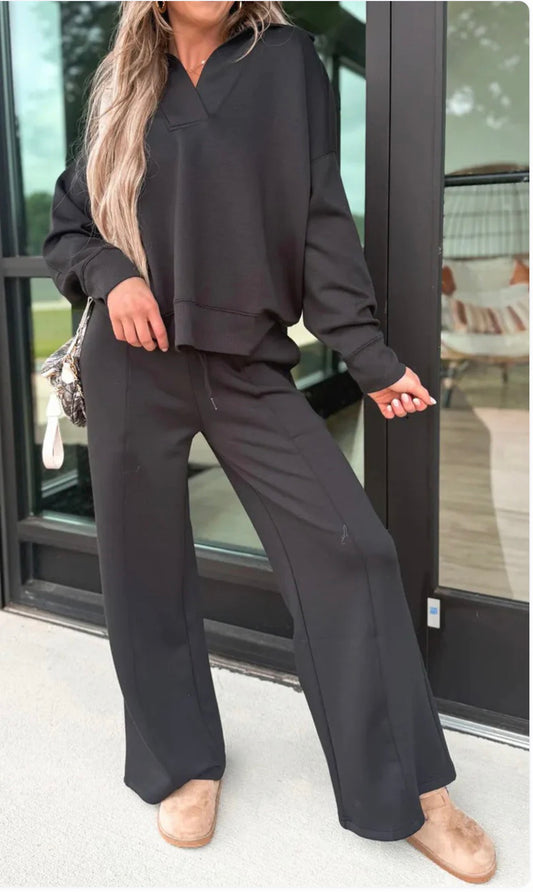 Collared Pullover Set