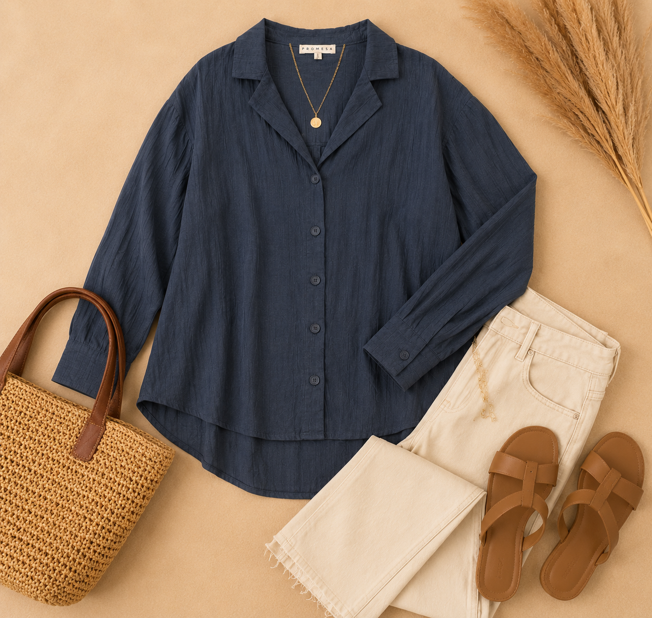 Promesa Button Up Top