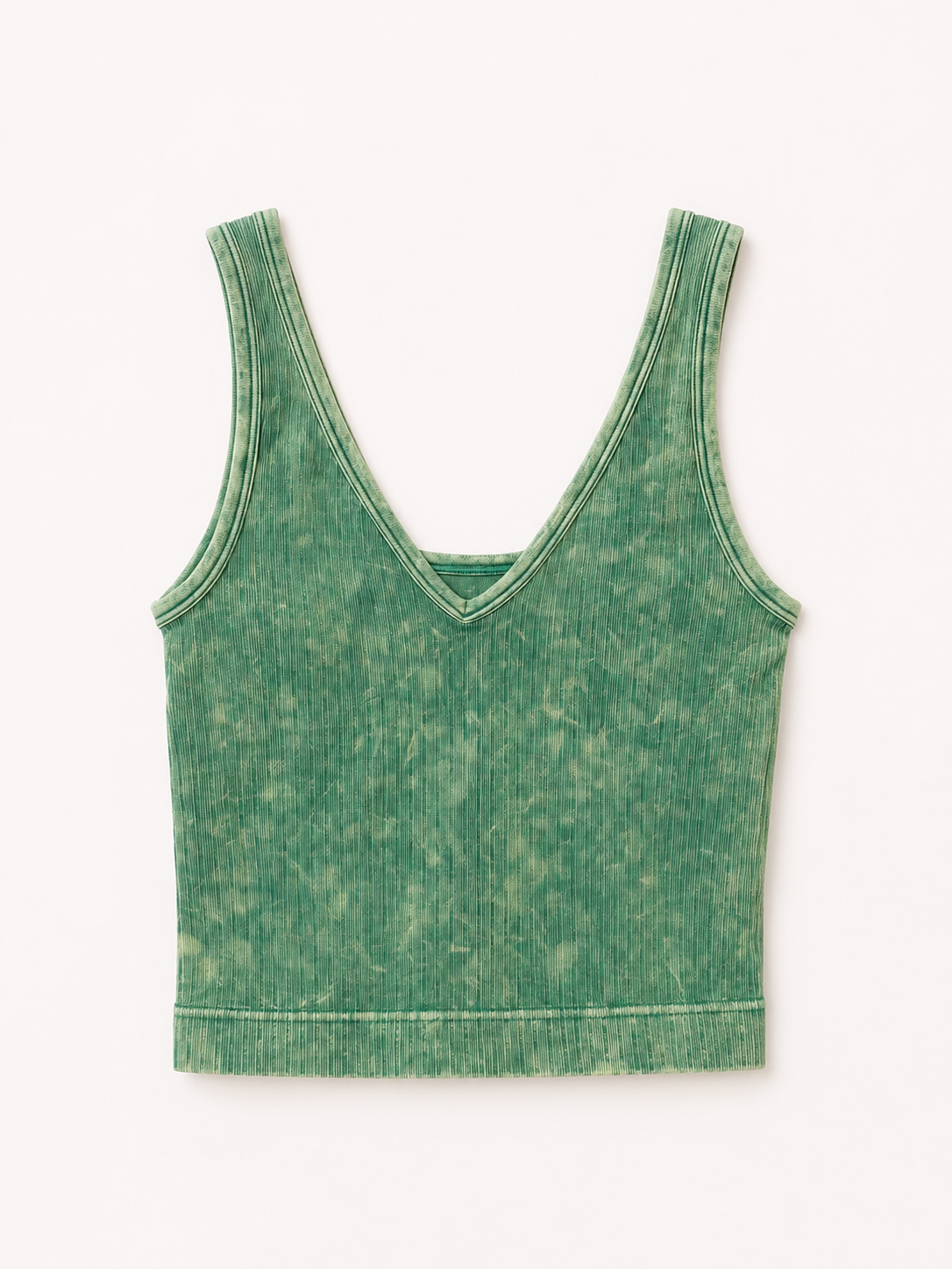 ZENANA RIBBED CROP TANK