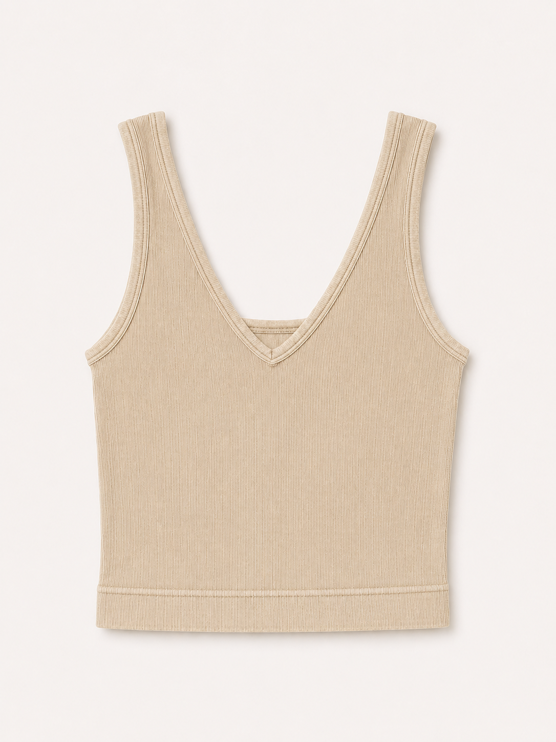 ZENANA RIBBED CROP TANK