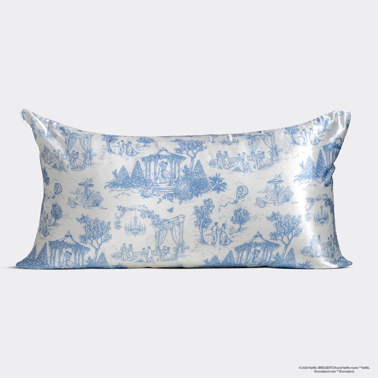 Bridgerton x Kitsch Satin Pillowcase in Garden Toile - King