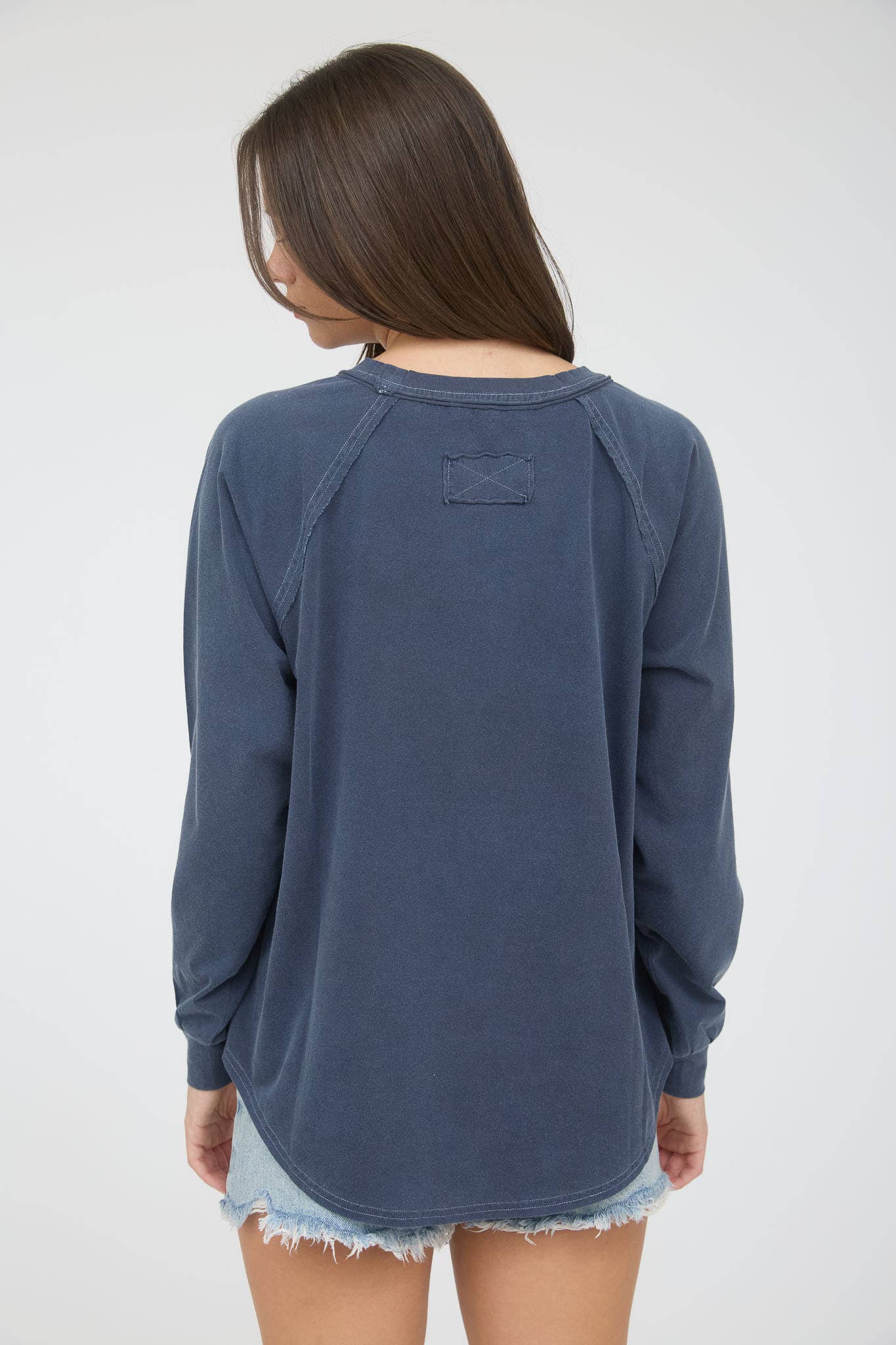 USA GRAPHIC RAGLAN LONG SLEEVE KNIT TOP