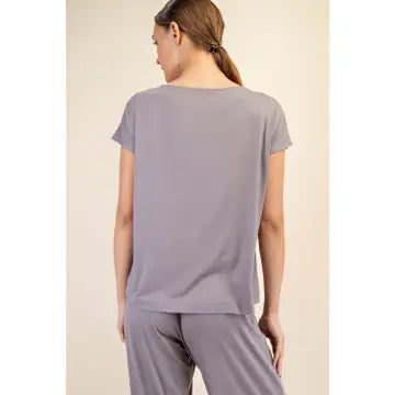 Basic Boatneck Top-Latte