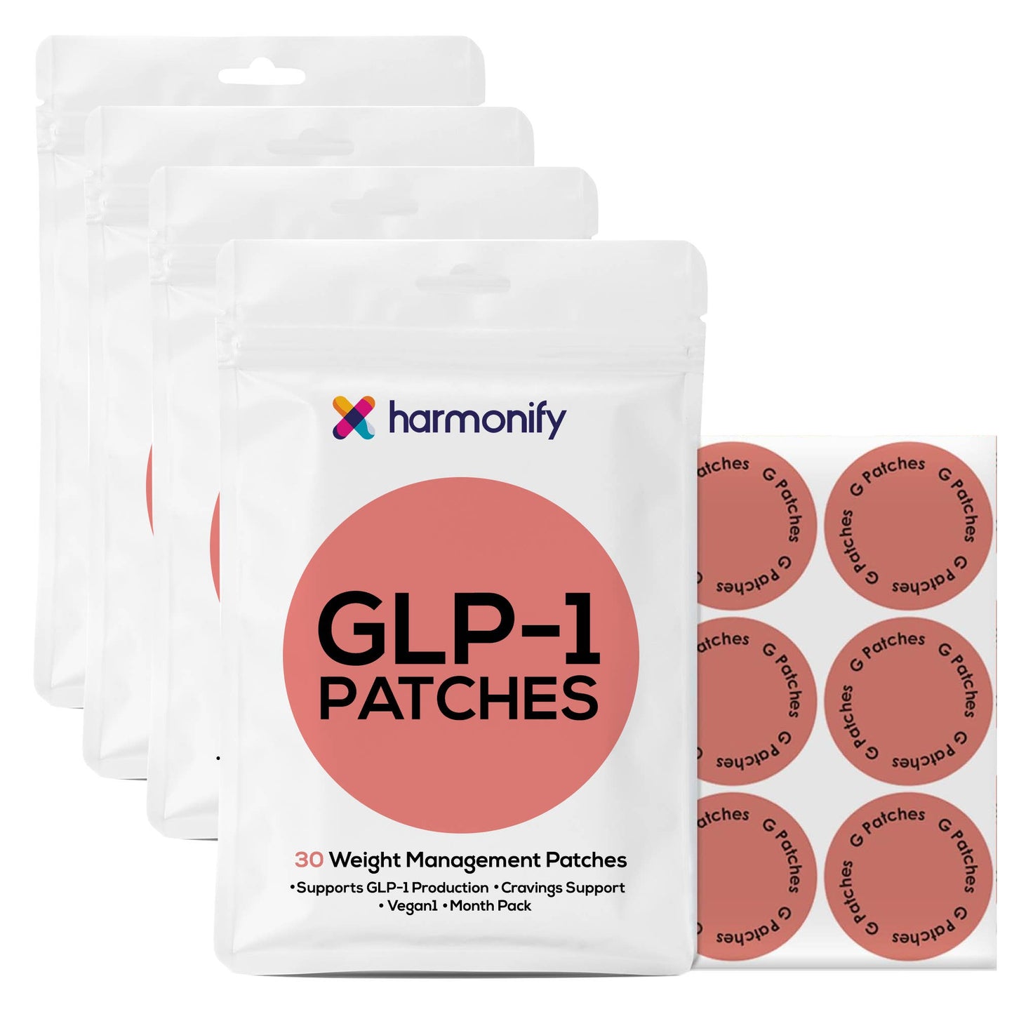 HARMONIFY GLP-1 Patches – L-Glutamine, Berberine & Chromium