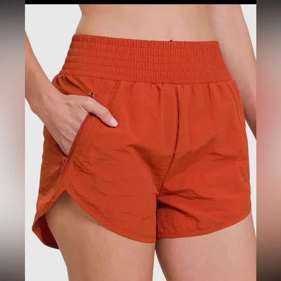 Zenana Windbreaker Shorts