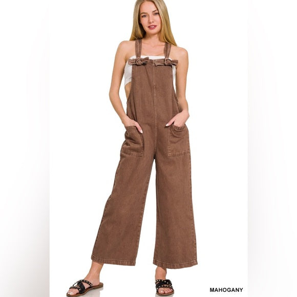 ZENANA WIDE LEG OVERALL JUMPSUIT