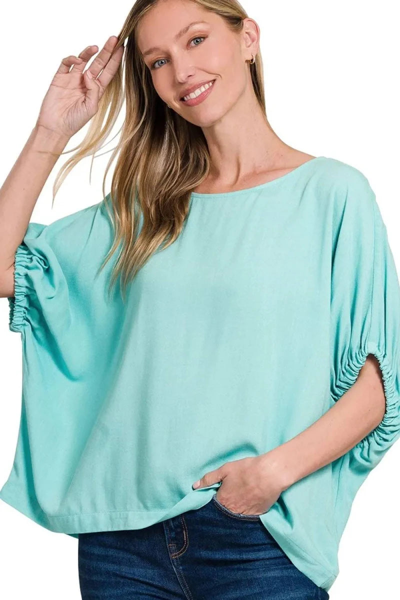 ZENANA FLOWY DOLEMAN SLEEVE TOP